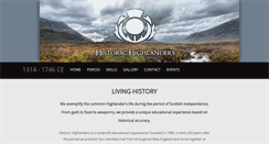 Desktop Screenshot of historichighlanders.com